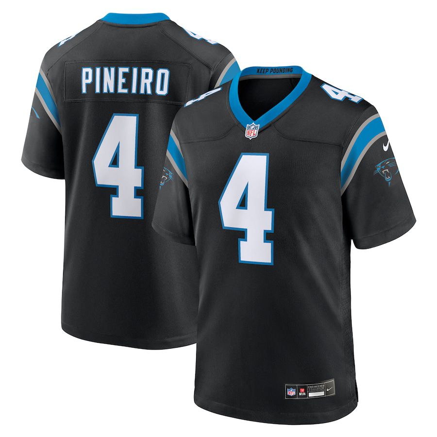 Men Carolina Panthers 4 Eddy Pineiro Nike Black Team Game NFL Jersey